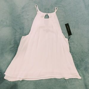 White Flowy Tank Top
